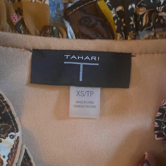 Tahari Multicolor Patchwork Long Sleeve Dress - Picture 3 of 5